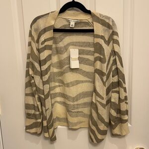 NWT Banana Republic Beige and Brown Zebra Cardigan